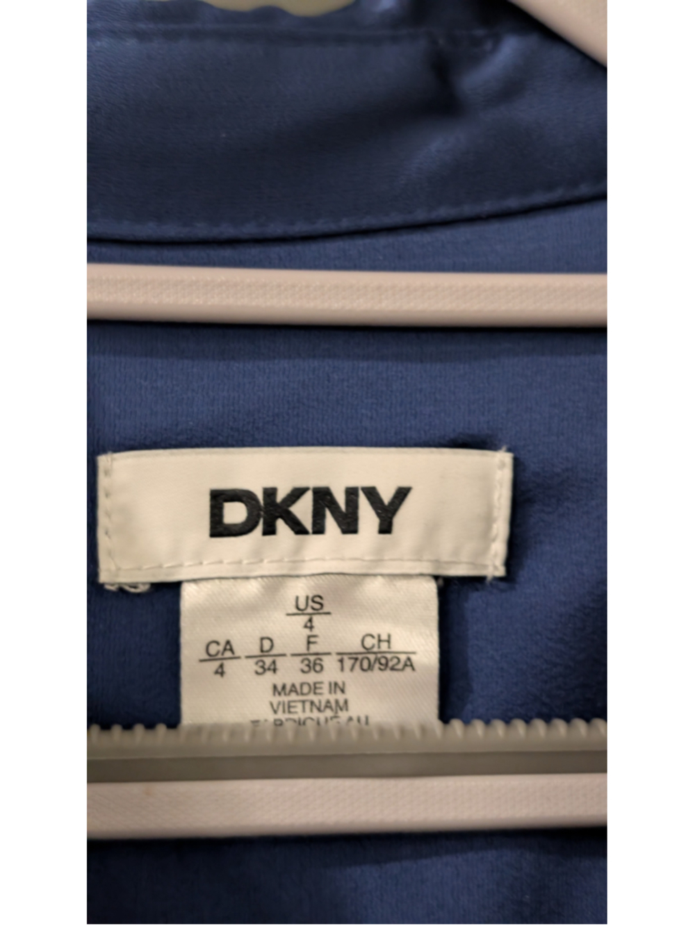 Women's DKNY Blue Midi Shirt Dress Size 4 - Picture 4 of 8